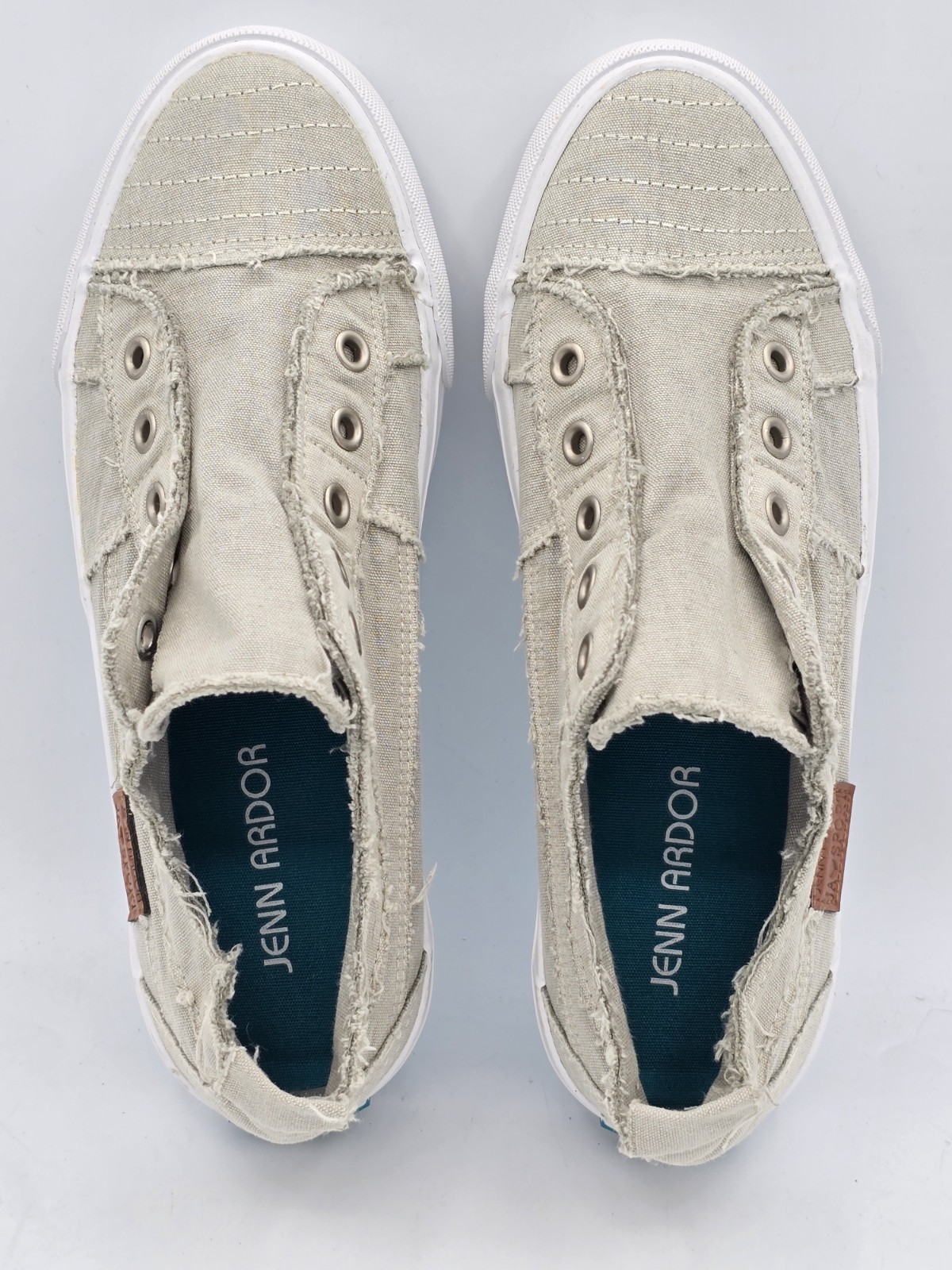 JENN ARDOR Women Canvas Slip On Sneakers Comfort Low-Top Casual Flats Sz 7.5 M