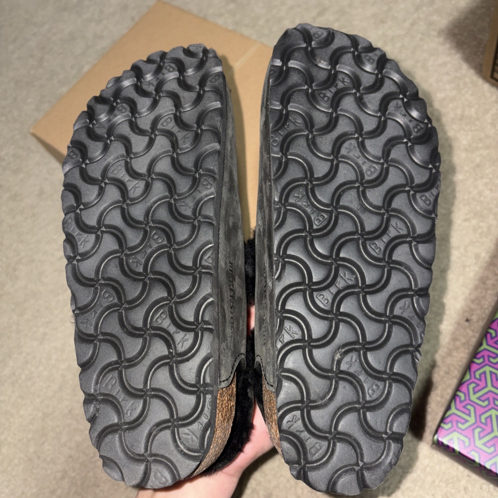 Birkenstock Tokio Shearling Black Natural Leather oiled clogs – US Women size 4