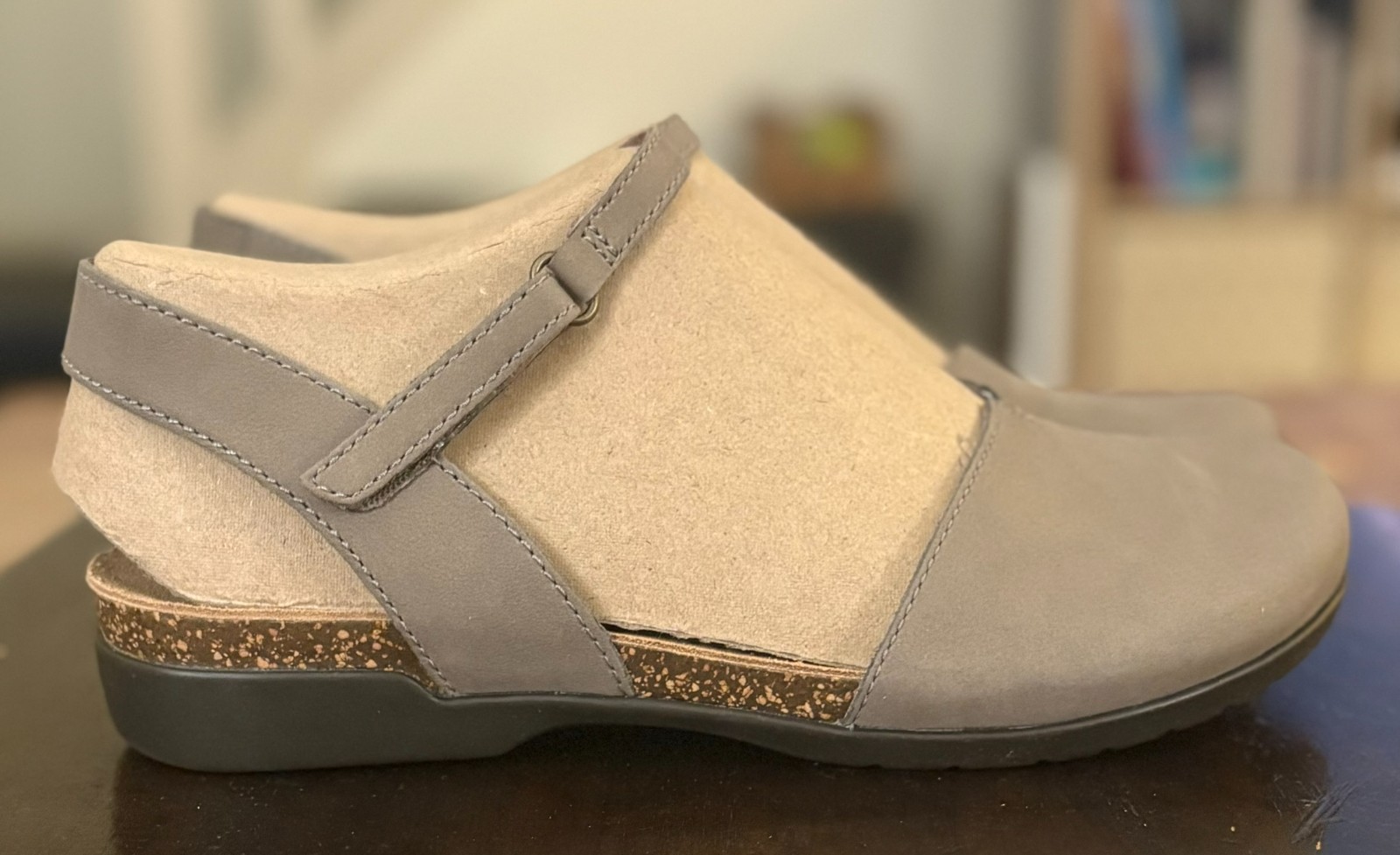 NEW Dansko Rowan Milled Nubuck Taupe Slingback Shoes Women’s EU 39 US 8.5-9 8