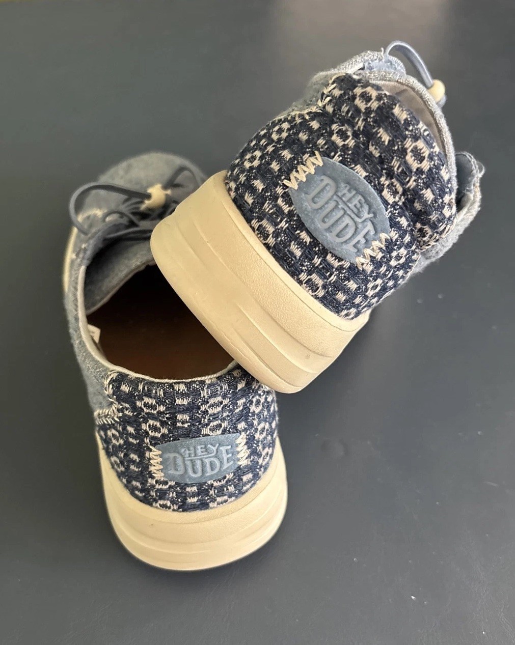 Hey Dude Karina Textured Boho Blue Women’s 8 Excellent Condition