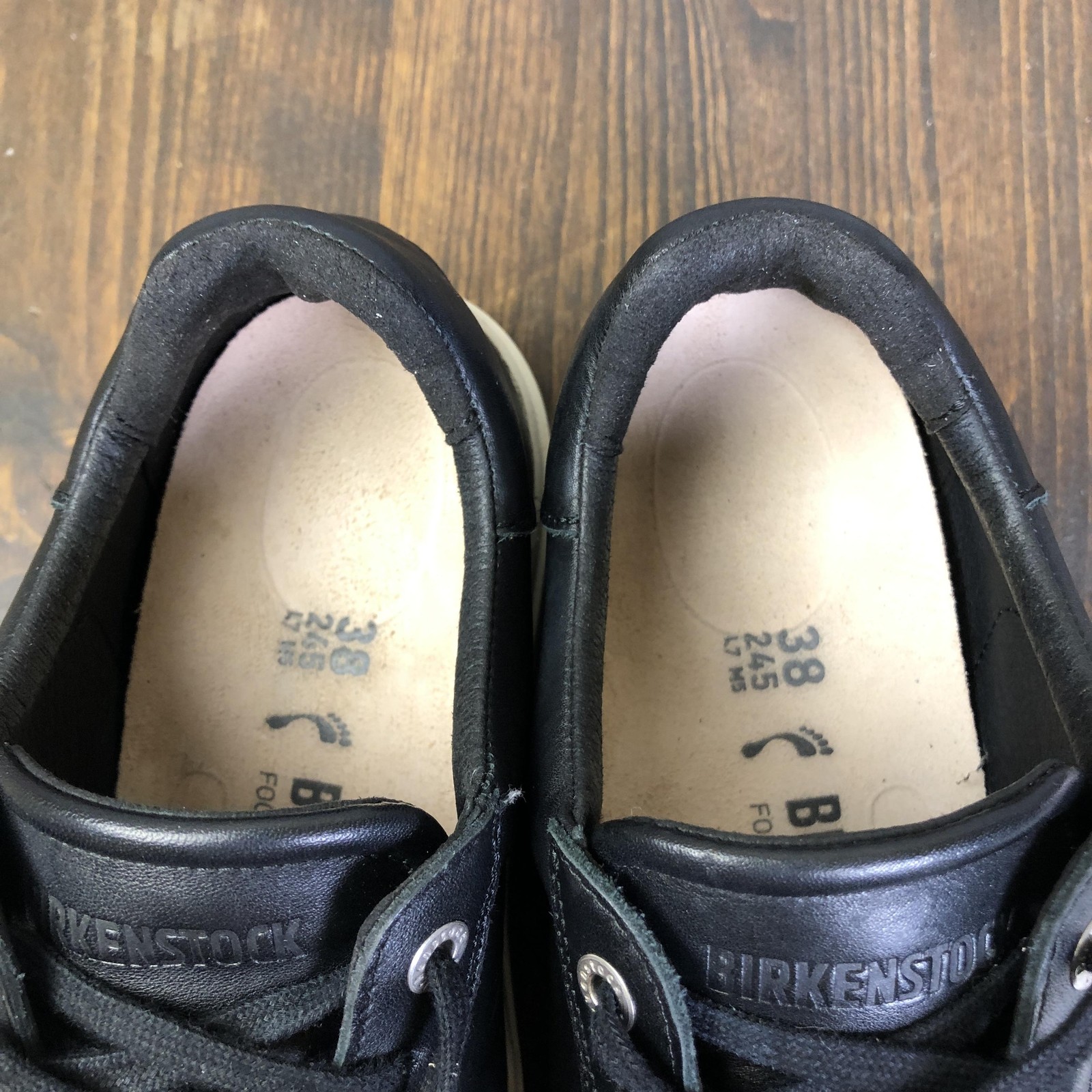 Birkenstock Bend Low Shoes Womens Size 7 Black Leather Casual Sneakers Comfort