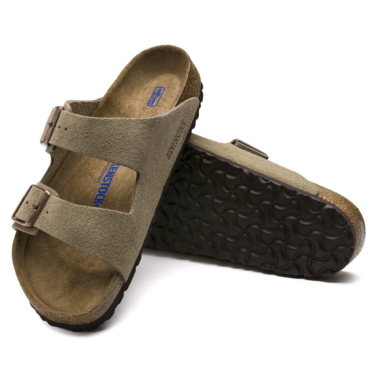 Birkenstock Arizona Soft Footbed Suede Leather Sandals – Taupe