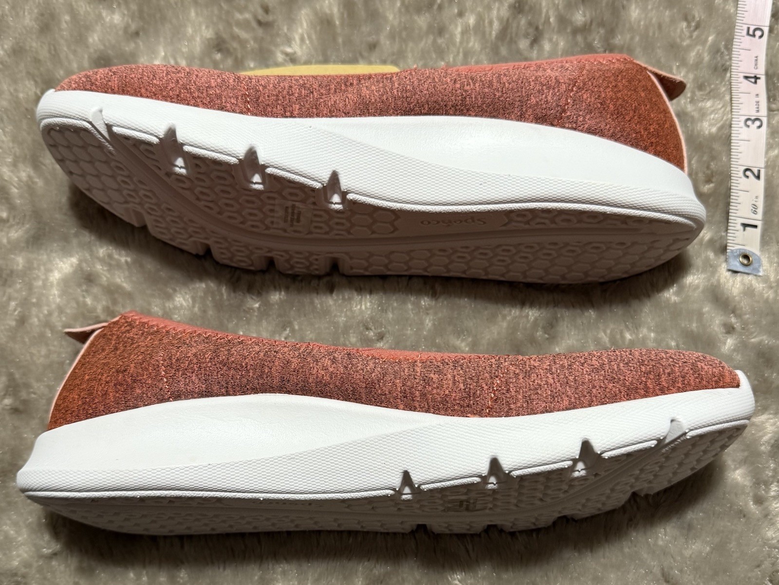 Spenco Daily Stretch Jersey Sneakers Terracotta Slip On Womens Size 10B- NEW