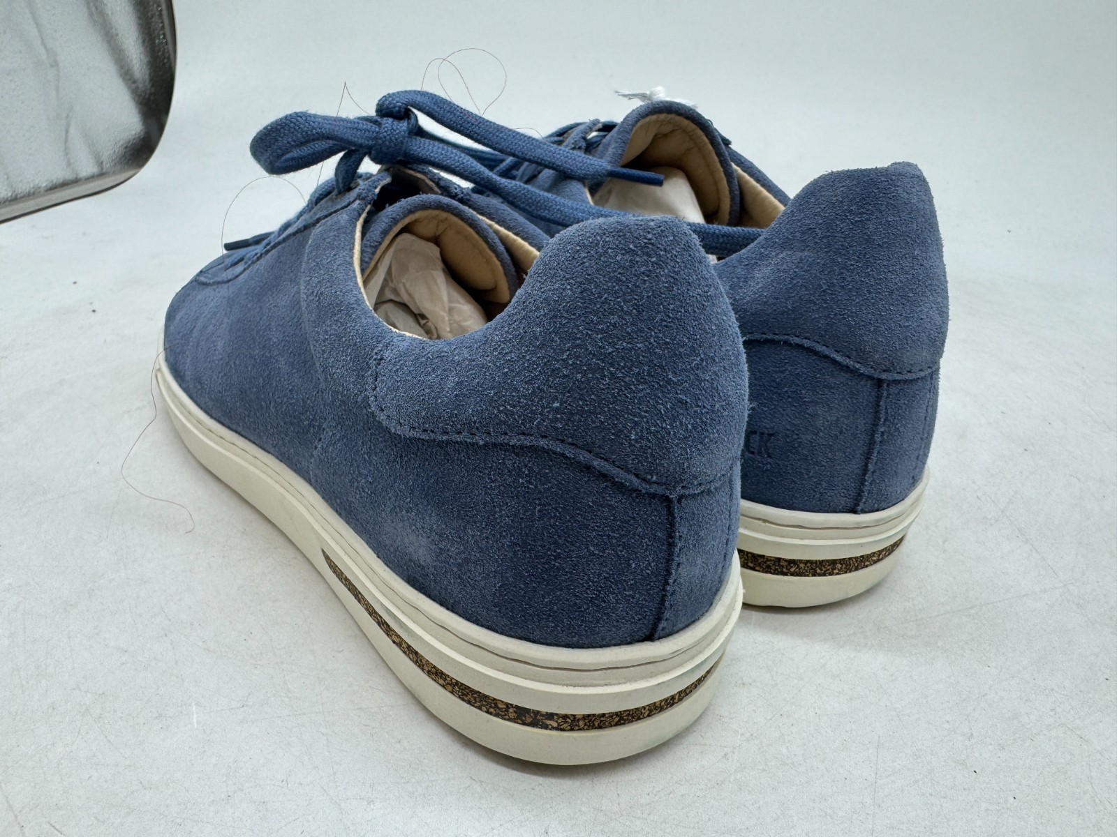 Birkenstock Bend Low Sneakers Women’s Elemental Blue Suede Comfort Lace Up – 8