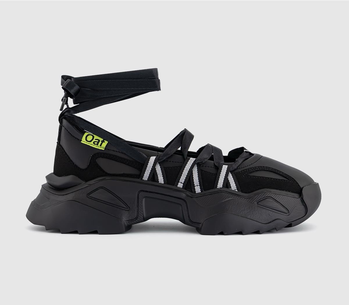 Lazy Oaf Happy Sad Lace Up Ballet Women’s Sneakers Shoes Size 40 EU 9 US Black