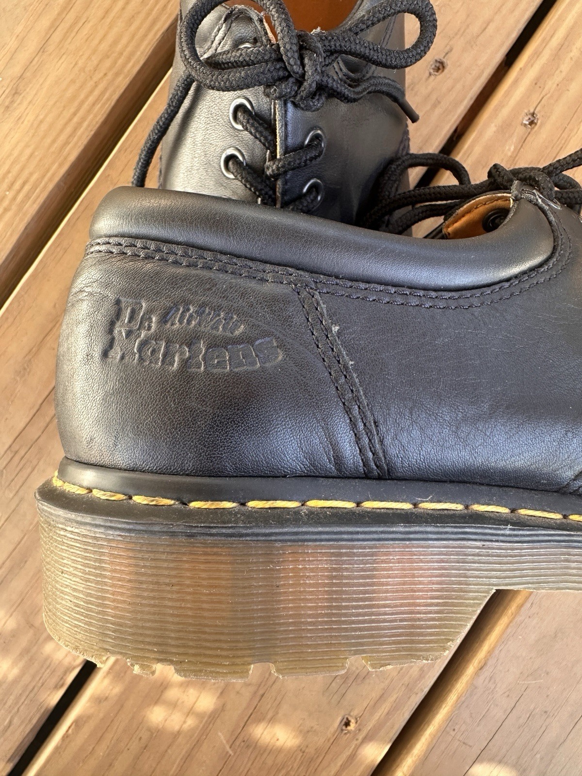 Dr. Martens 8053 5-Eye Leather Oxfords BLACK Industrial Chem Resistant Men 13