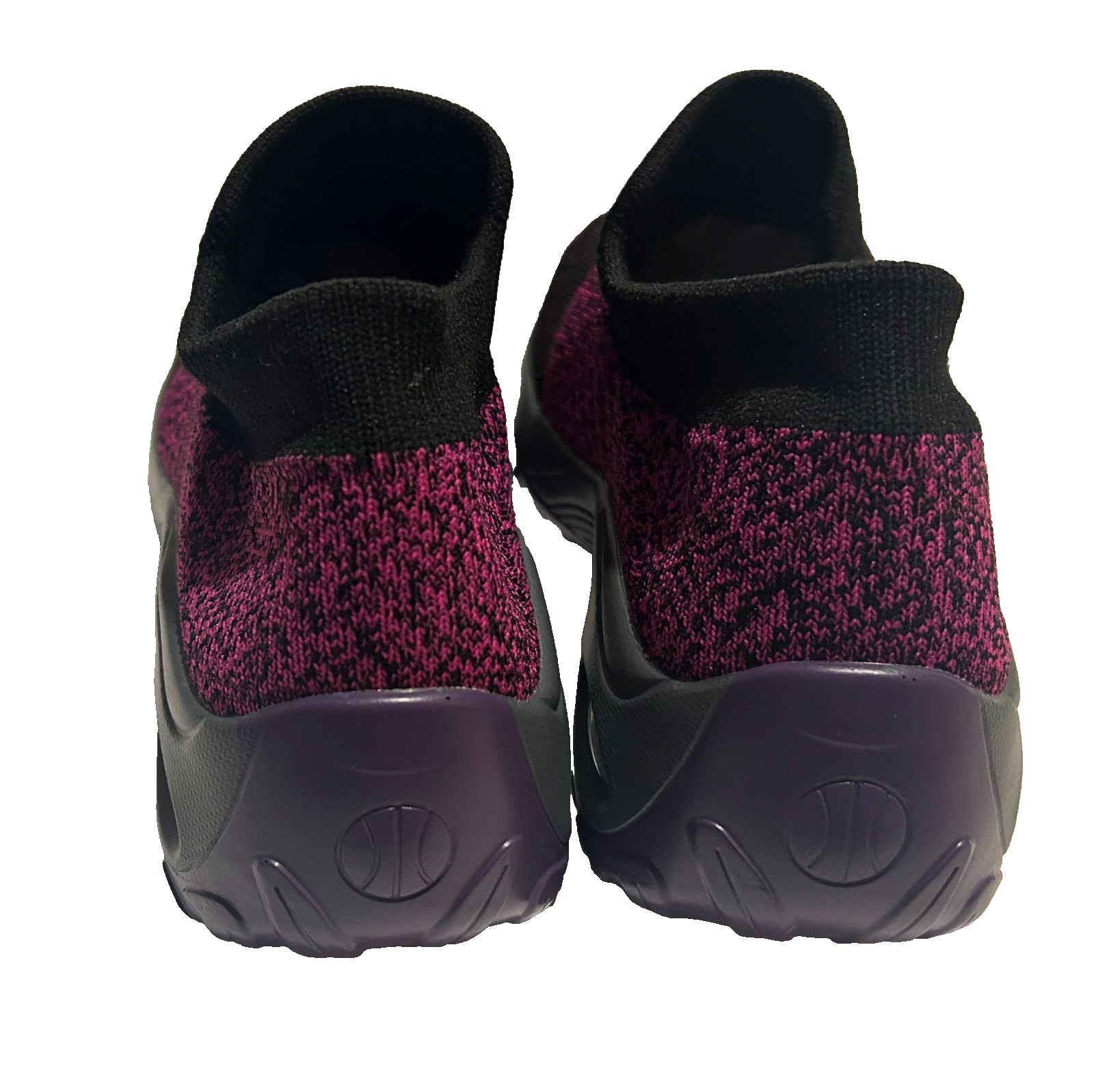 Slow Man Women’s Walking Shoes Sock Sneakers Purple/Black Size 9