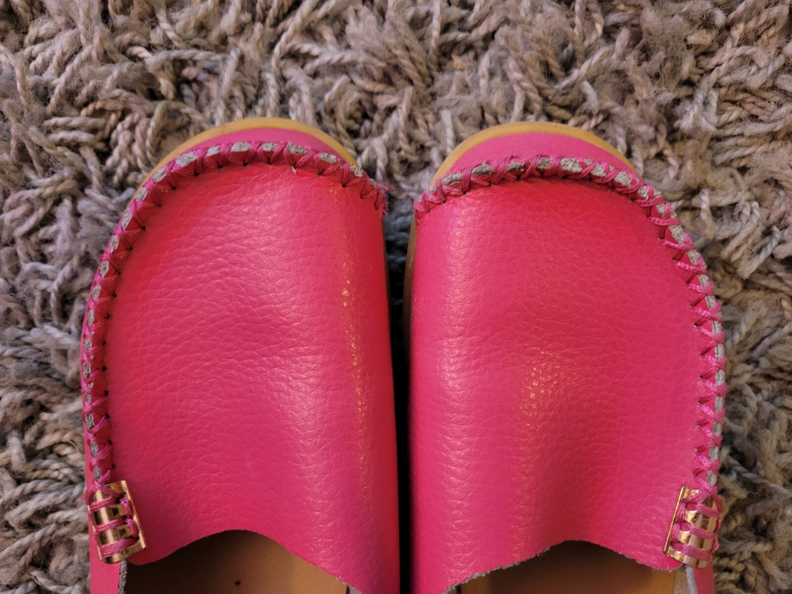 🔥Venus Celia Hot Pink Leather Comfort Womens Walking Driving Loafer Shoes Sz 39