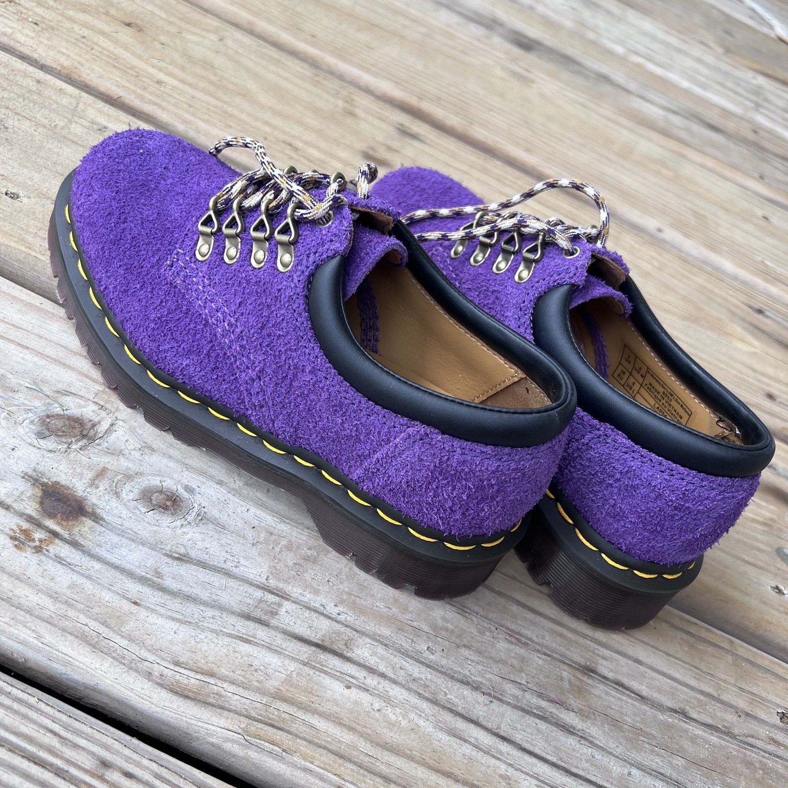 Dr. Martens 8053 Ben Long Napped Suede Shoes Rich Purple Women’s Size 5 NEW