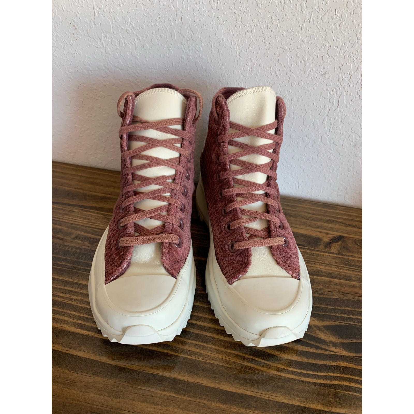 Converse Run Star Hike Shoes Corduroy Platform Size Women’s 8 Plum Purple