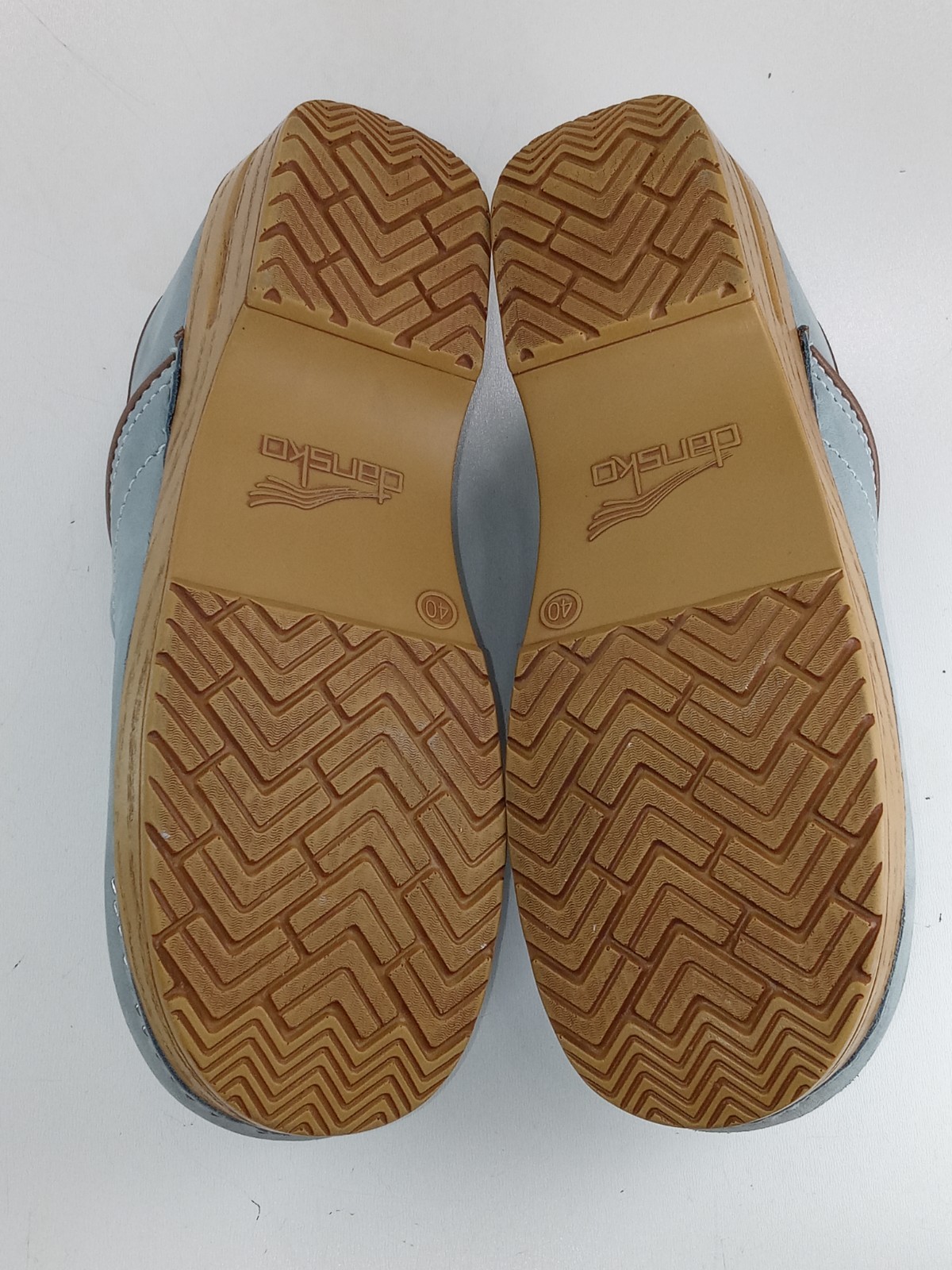 Dansko Twin Pro Dog Walkers Milled Nubuck Women’s Clogs Blue/Brown Sz 40/9-9.5