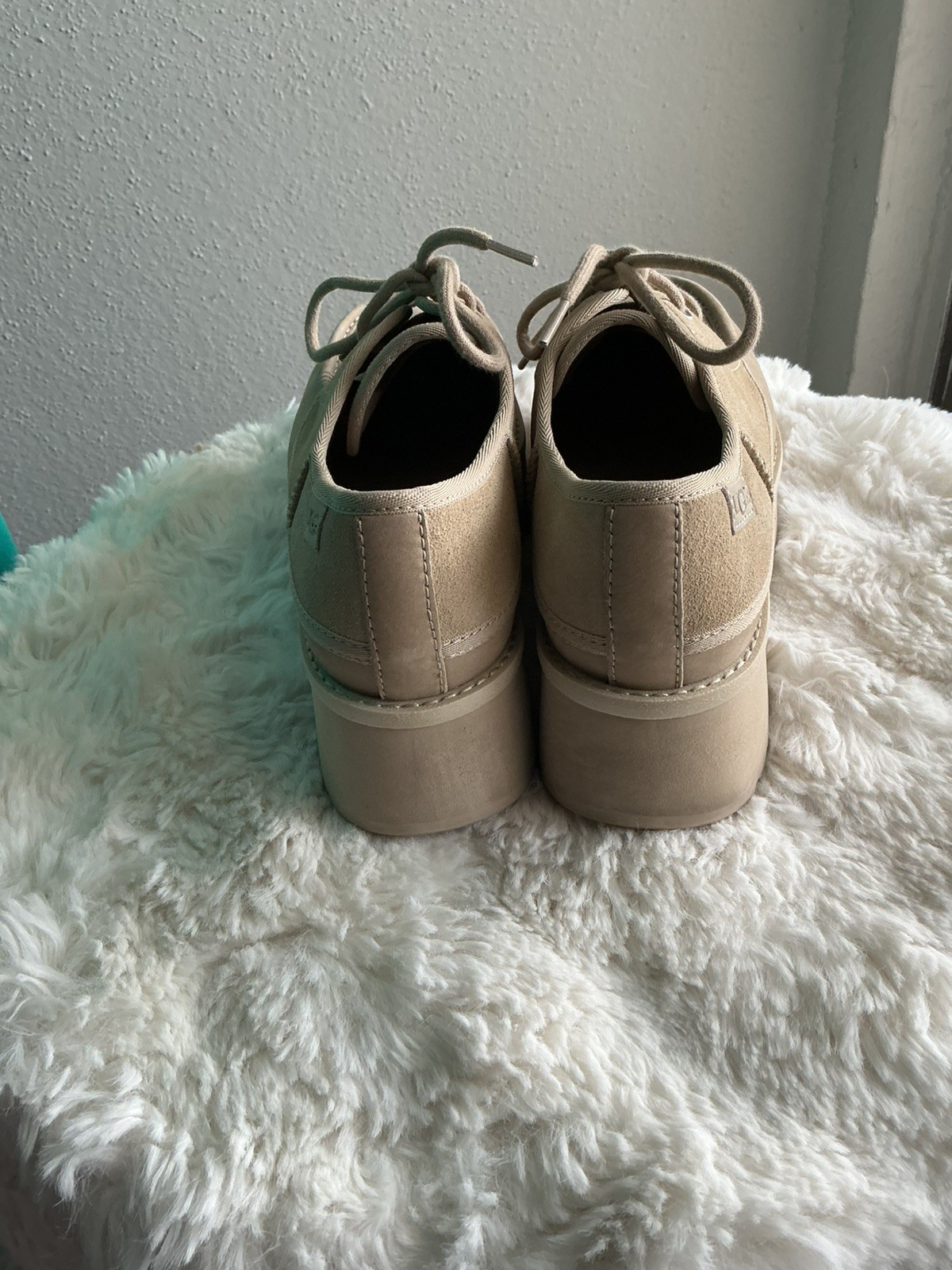 UGG MUSTARD SEED SUEDE CITYFUNC PLATFORM SHOES, WOMEN US 9