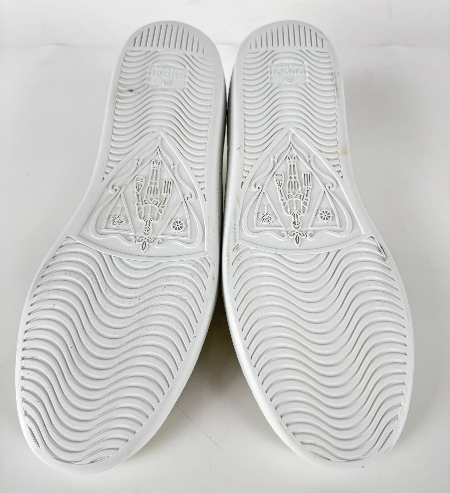 Gucci Wmn Auth Ace No Arrow White Leather Web Sneakers 9.5 US 39.5 EU Shoes Box