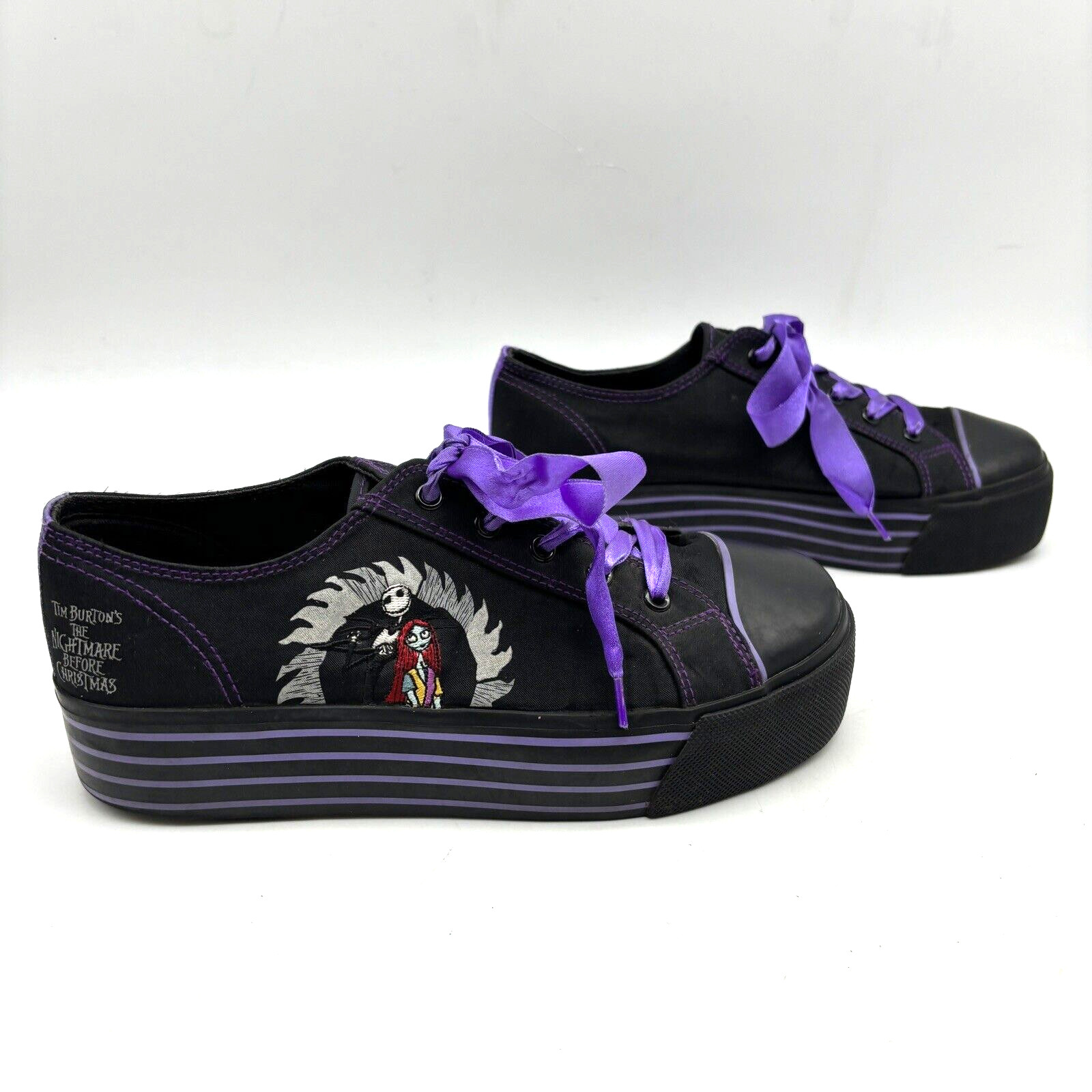 2003 Nightmare Before Christmas 10th Anniversary Black Purple Platform Sneaker 8