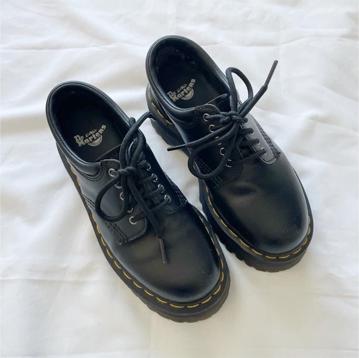Dr. Martens 8053 Quad Black Leather Oxford Shoes Women’s US 5 Slip Resistant