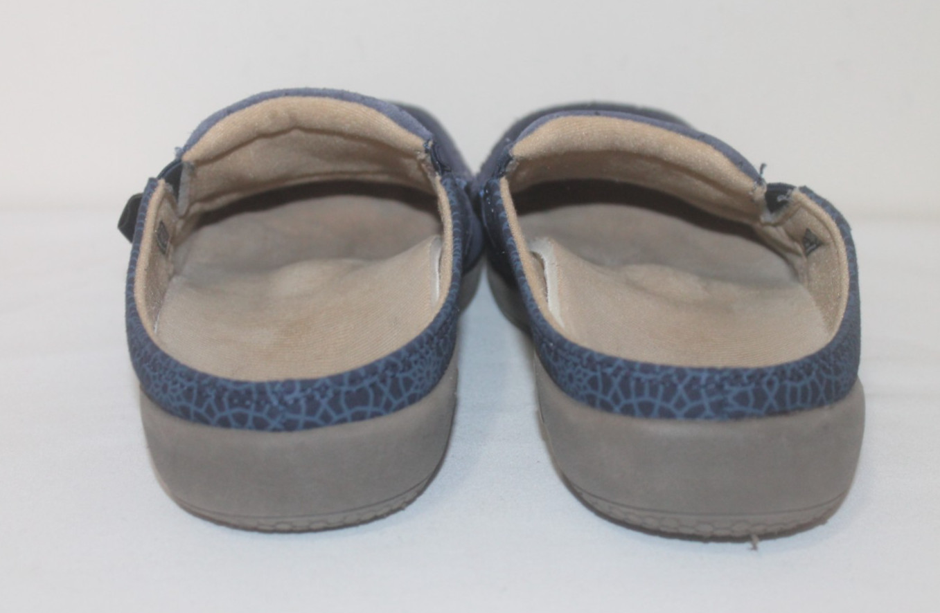 Spenco Siesta Women’s Size 9 US 39.5 EU Mules Blue Nubuck Slip On Shoes Comfort