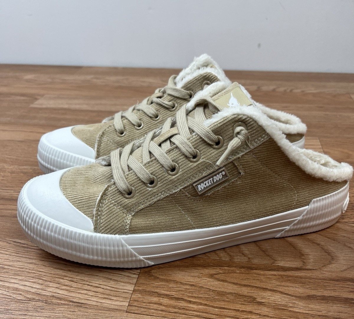 Rocketdog Cheery Platform Mule Sneakers Natural Corduroy Women’s Size 11 NEW