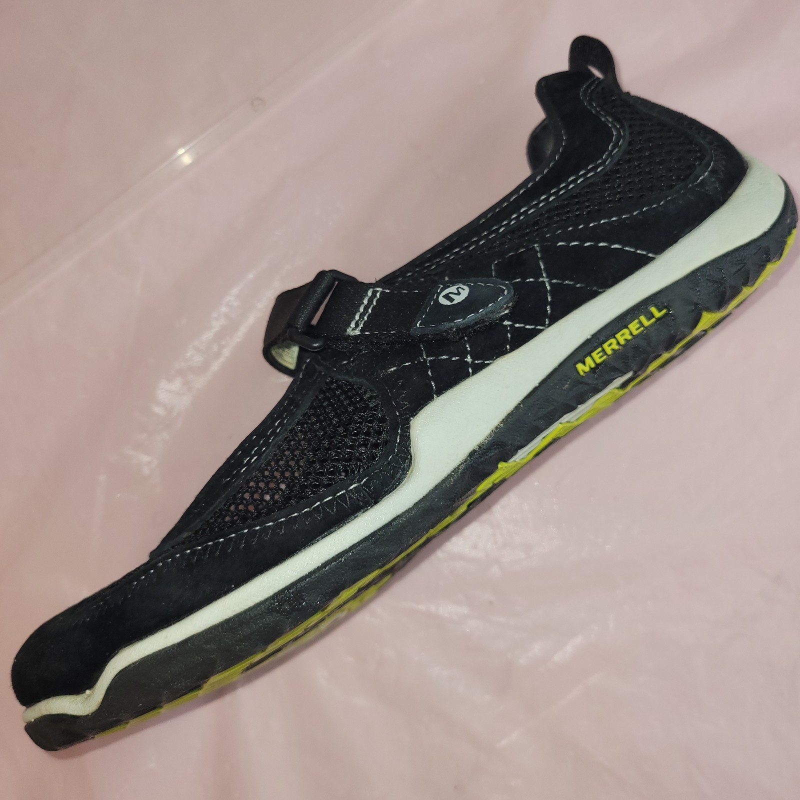 Merrell Form Air Cushion Mary Jane Black Mesh Strap Shoes Size 9.5 Women’s
