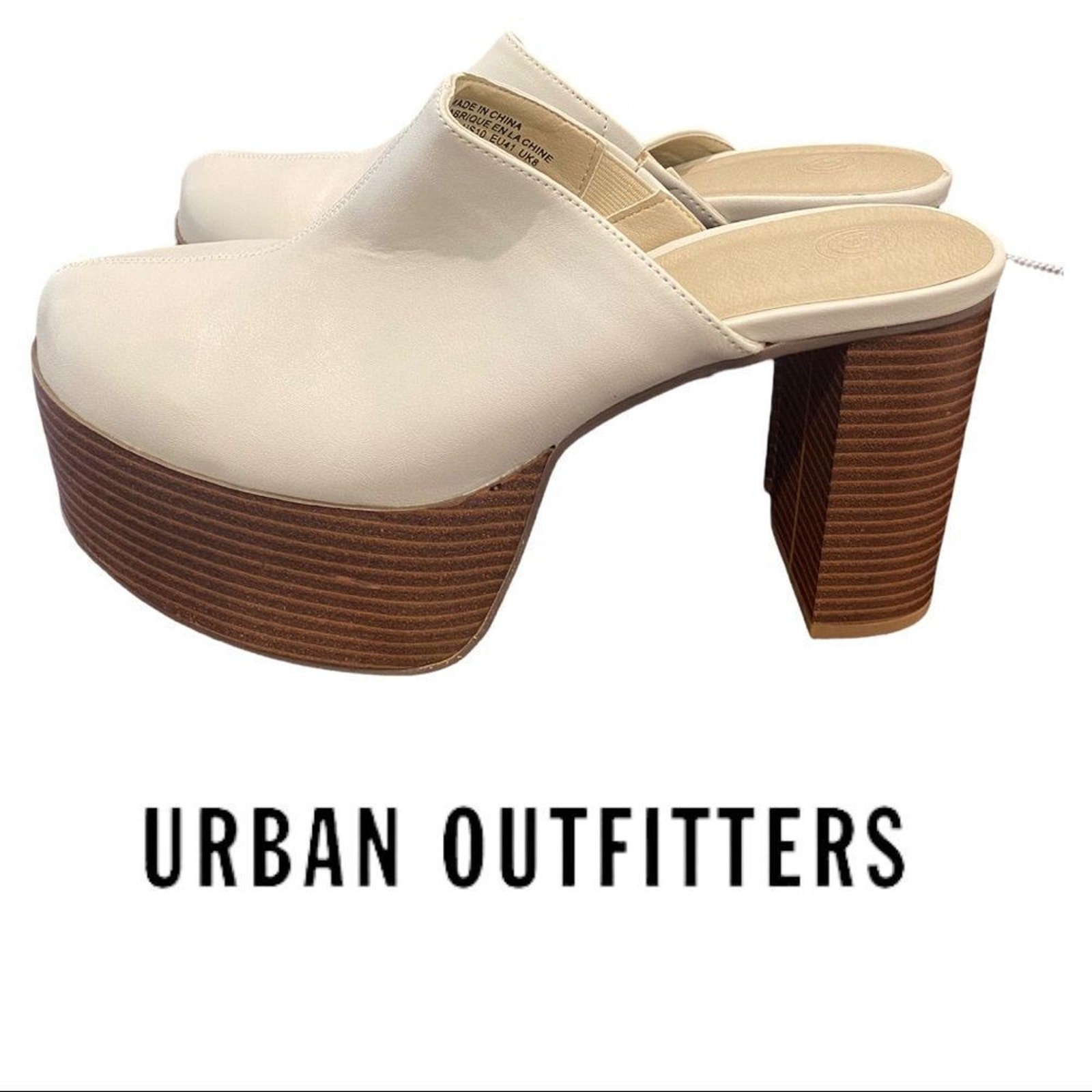 NEW Urban Outfitters UO Ellie Platform Heels Clogs Mules 10