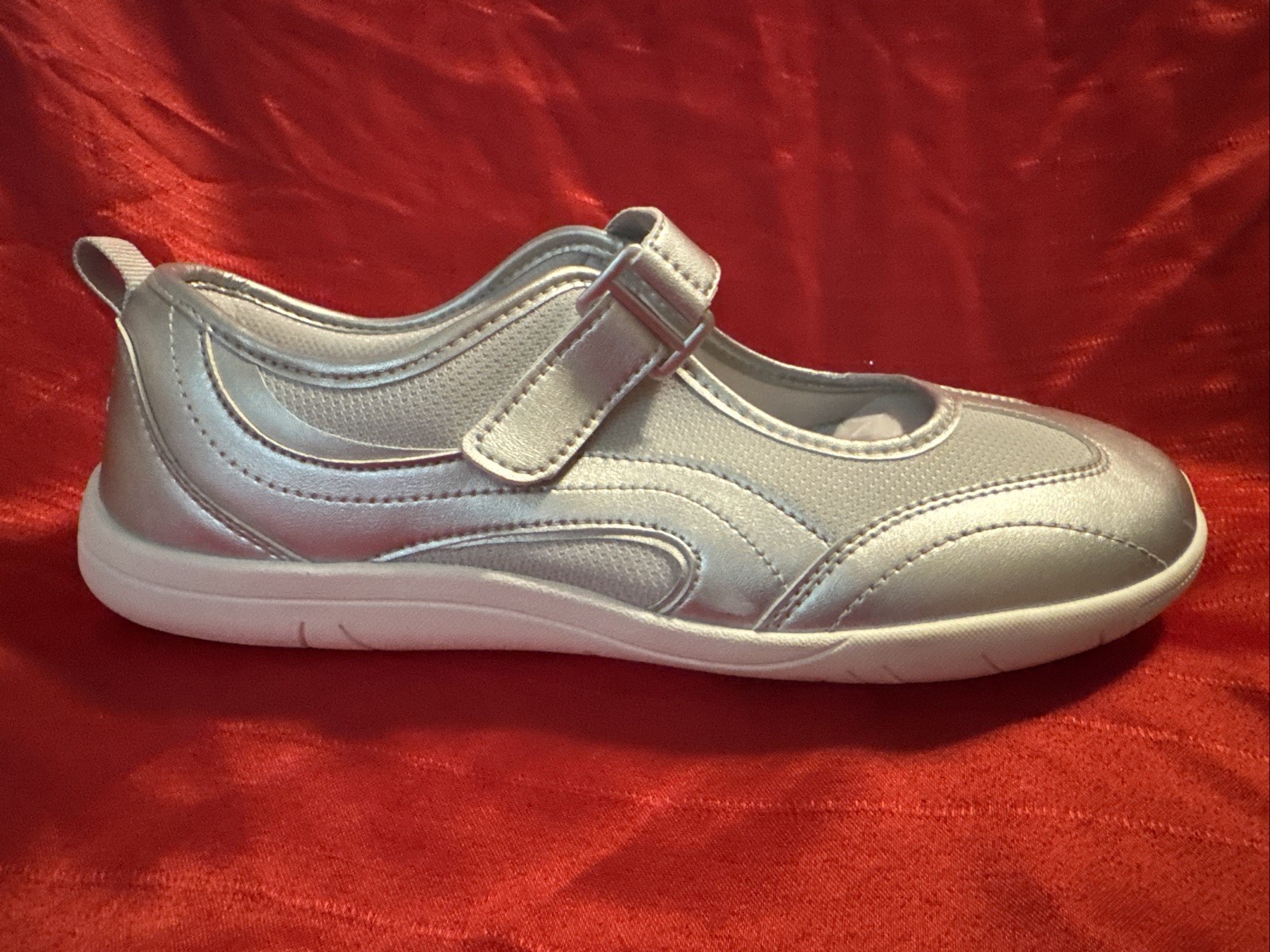 Hobibear Lignum Mary Jane Shoes In Silver EU42/US 10 Preowned Excellent