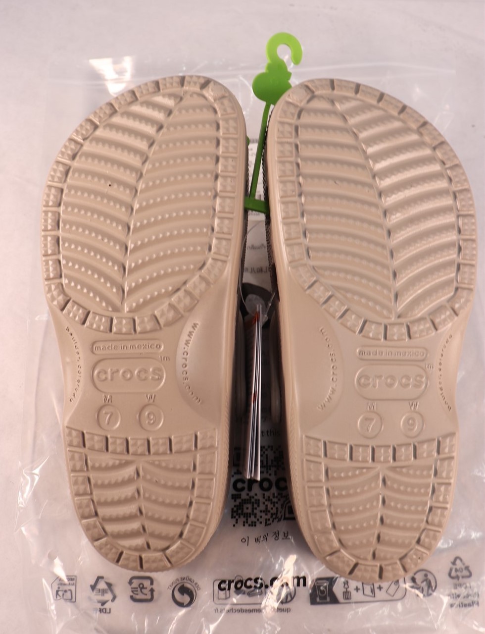 Crocs Adult Baya Clogs, Cobblestone , W9/M7