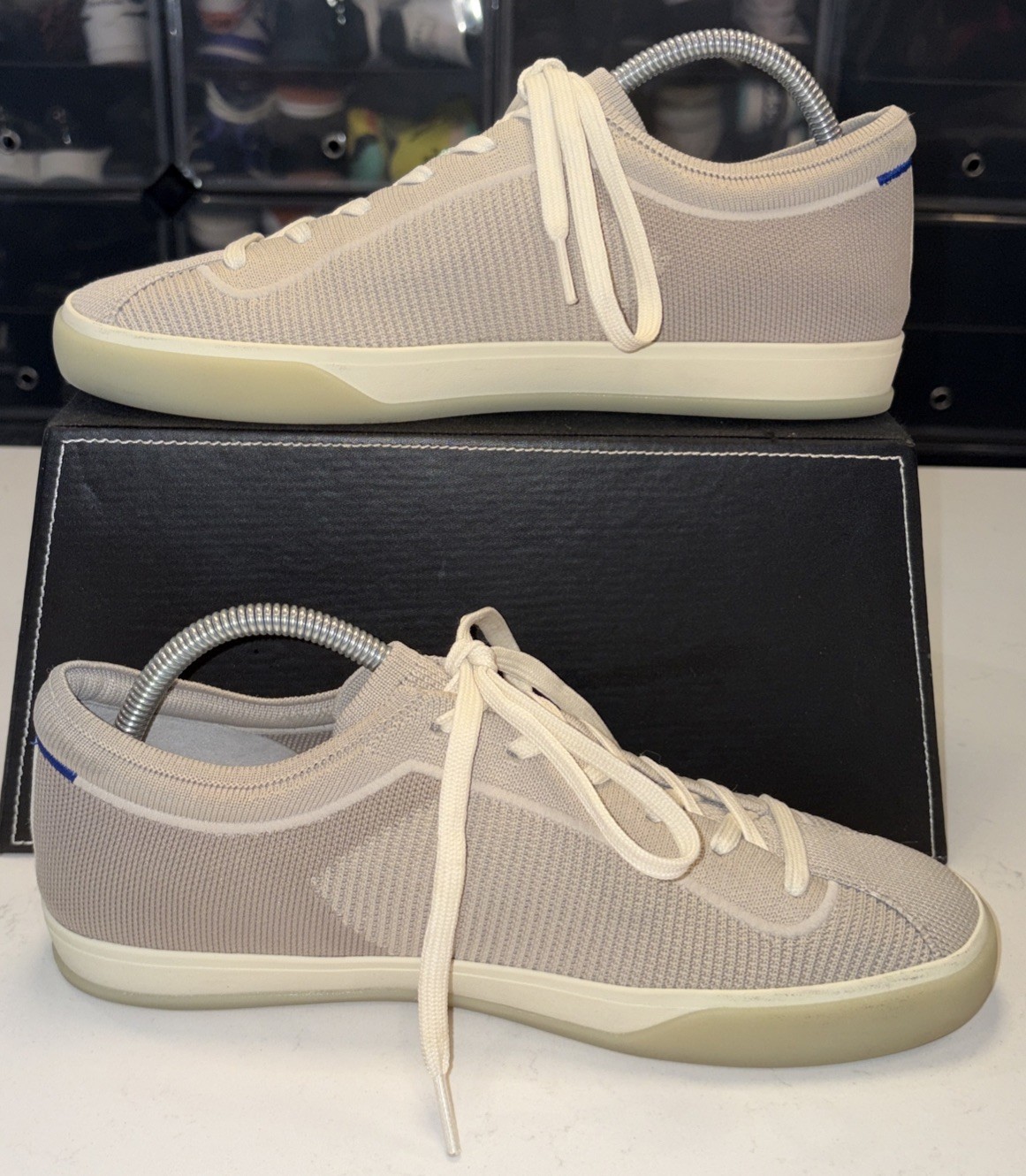 Rothy’s The Lace Up Sneakers Blonde Comfort Knit Shoes Walking Women’s 11 (K-D5)