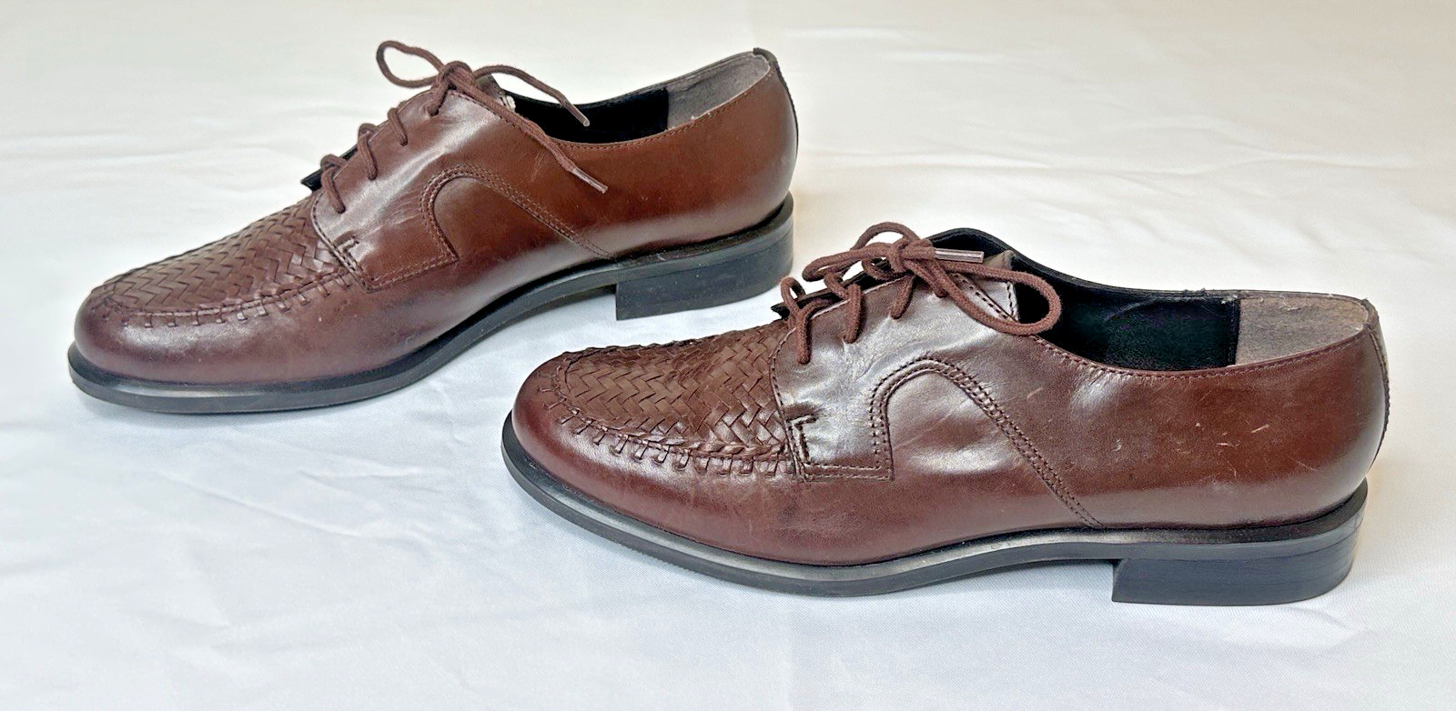 Danelle FLANDERS Brown Leather Dress Shoes Women’s Size 6M Man Made Sole Brazil