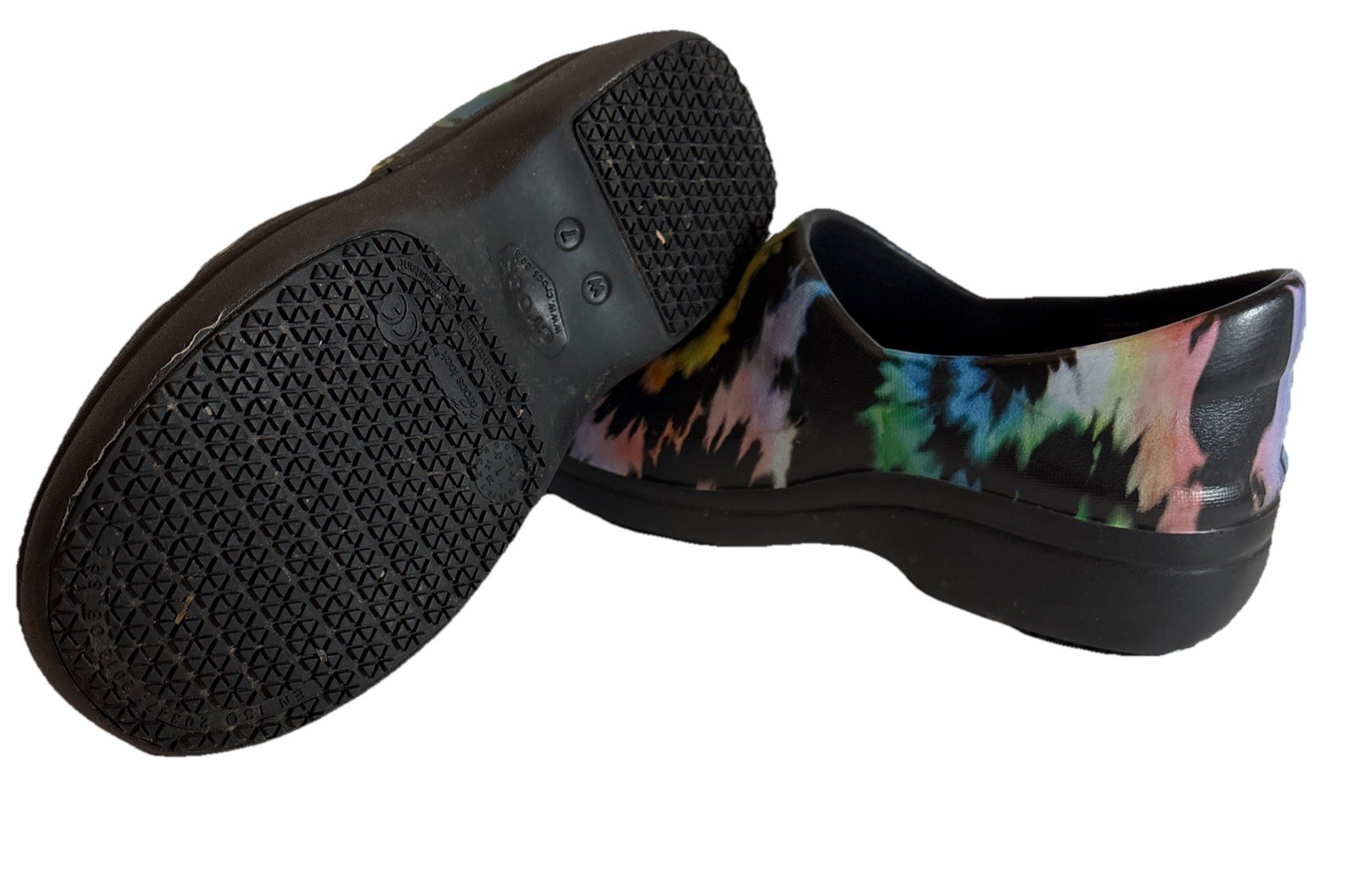 Crocs Neria Pro II Tie Dye Clogs Women’s Size 7 Slip Resistant EUC