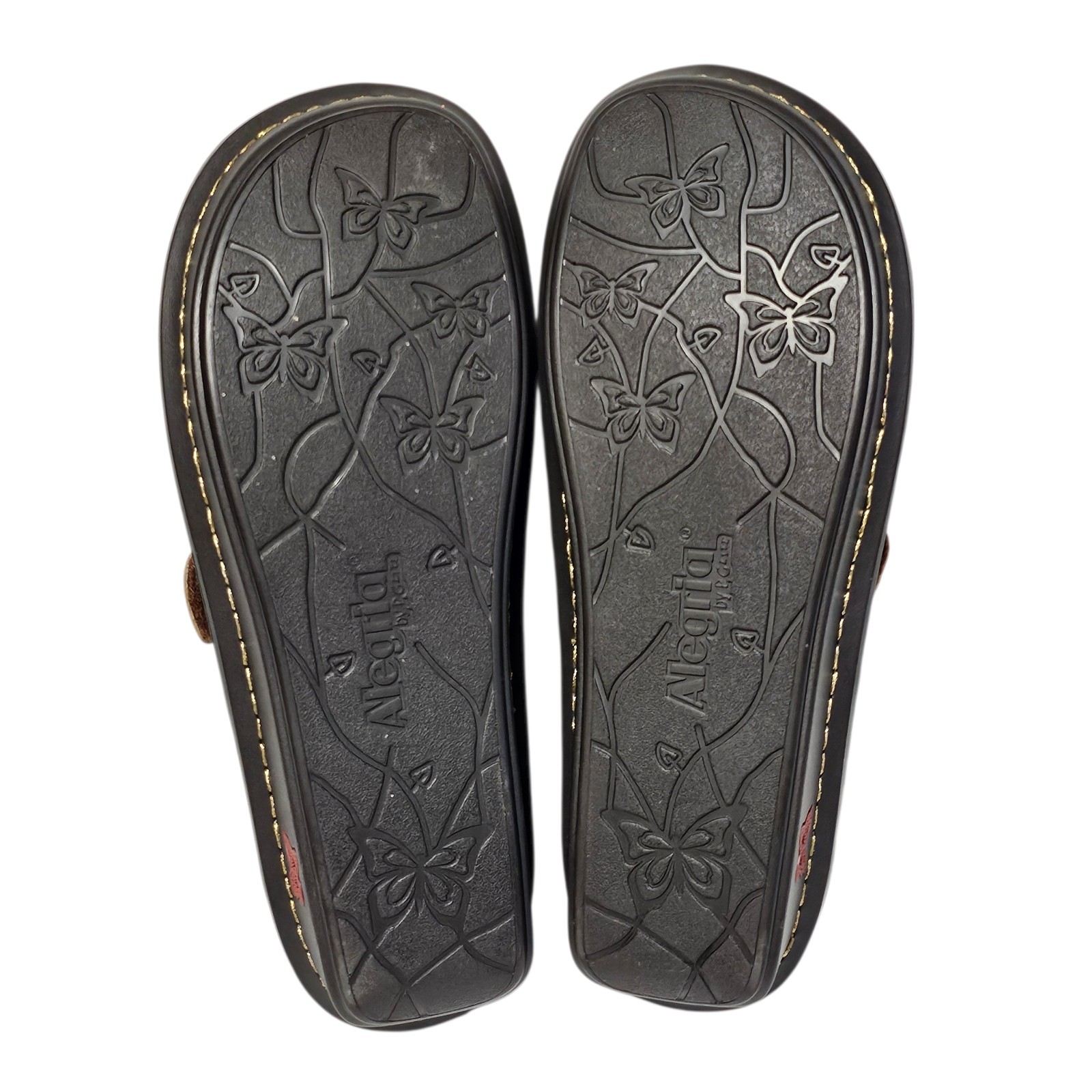 Alegria Marie Southwestern Boho Leather Slip On Shoes Sz 38 US 8-8.5 Floral