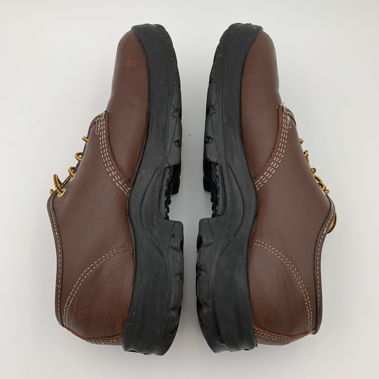 Thorogood Oxford Work Shoes Women Sz 9.5 EE Extra Wide Brown Leather Uniform EUC