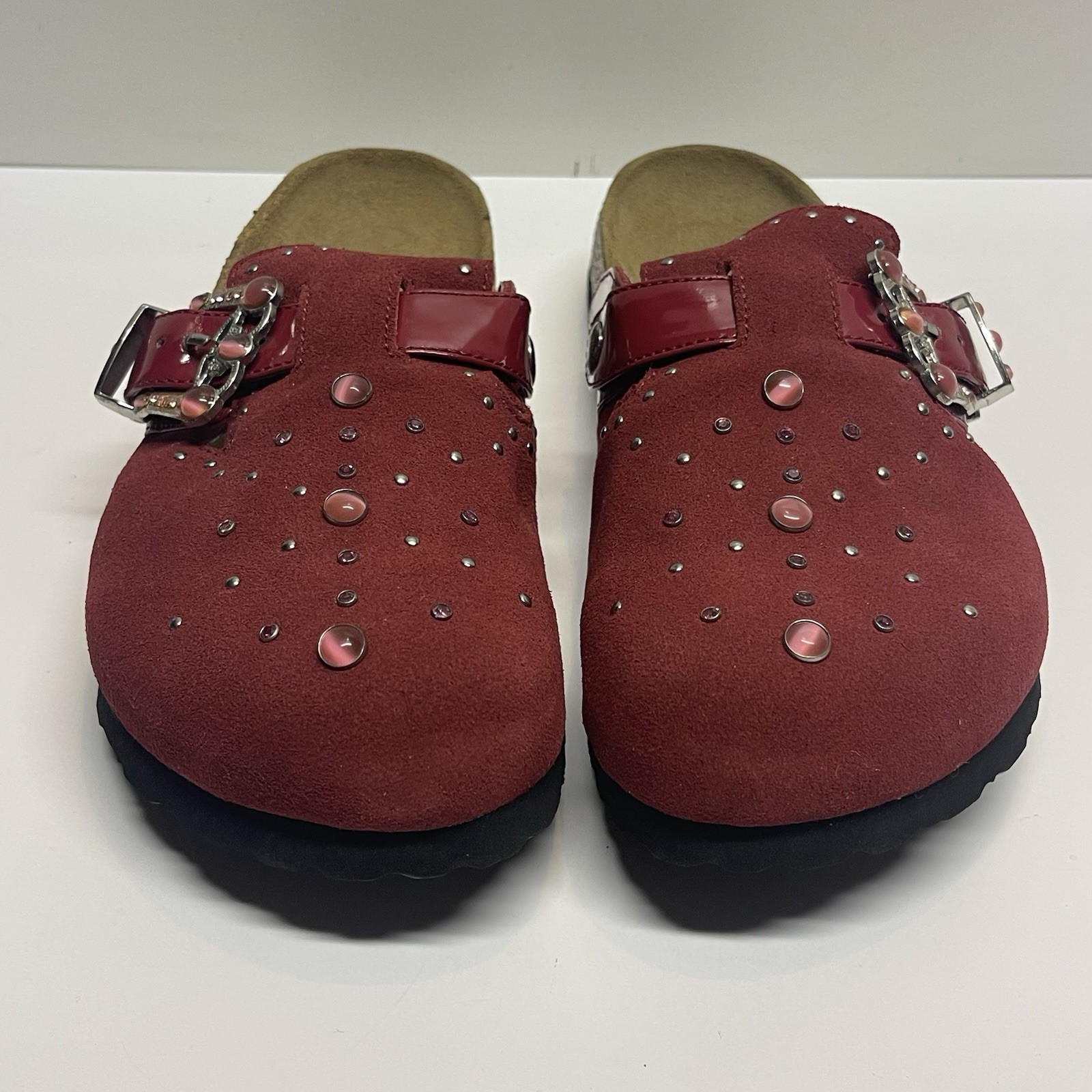 Betula Birkenstock Rocko Cranberry Womens 7 Bejeweled NIB
