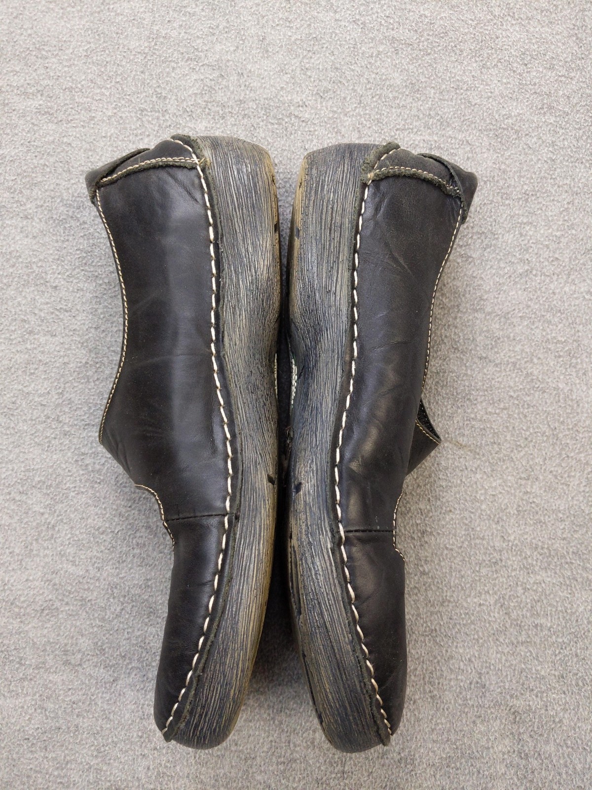 Spring Step Debutante Mary Jane Shoes Womens 8.5 39 Black Leather Button Comfort