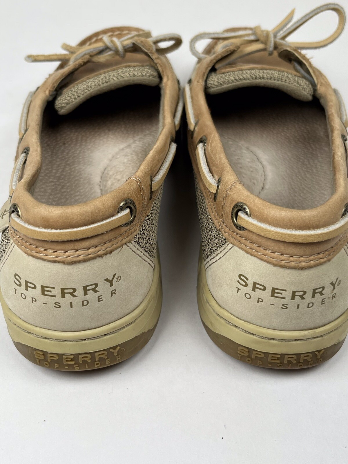 Sperry Top Sider Womens Boat Sole Shoes Linen Oat 9102047 Size 8 G-15 61428
