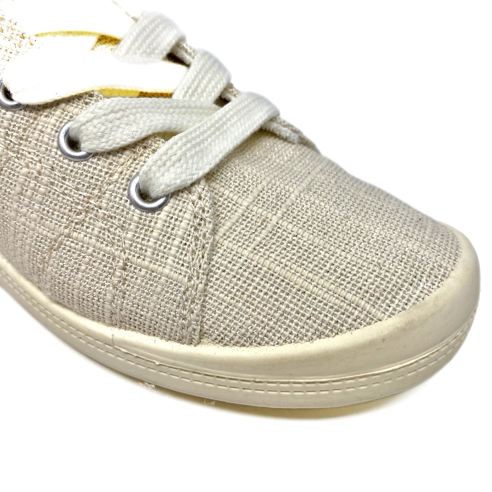 JellyPop Dallas Linen Sneakers Women’s 7 Tan Natural Comfort Shoes Summer Spring