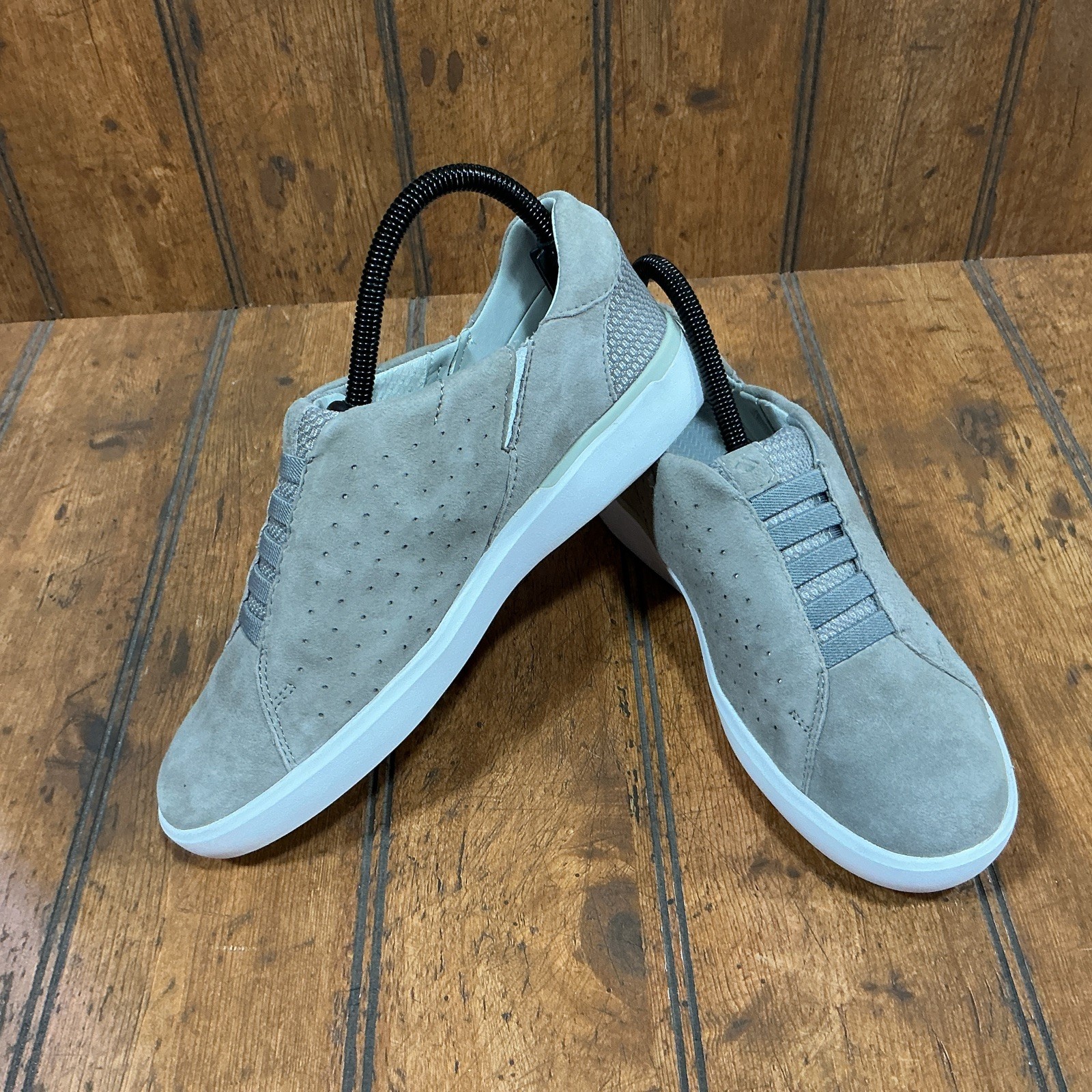 Women’s Kizik Shoes Size 6.5 M Miami Gray Suede Slip On Loafer Sneakers Comfort