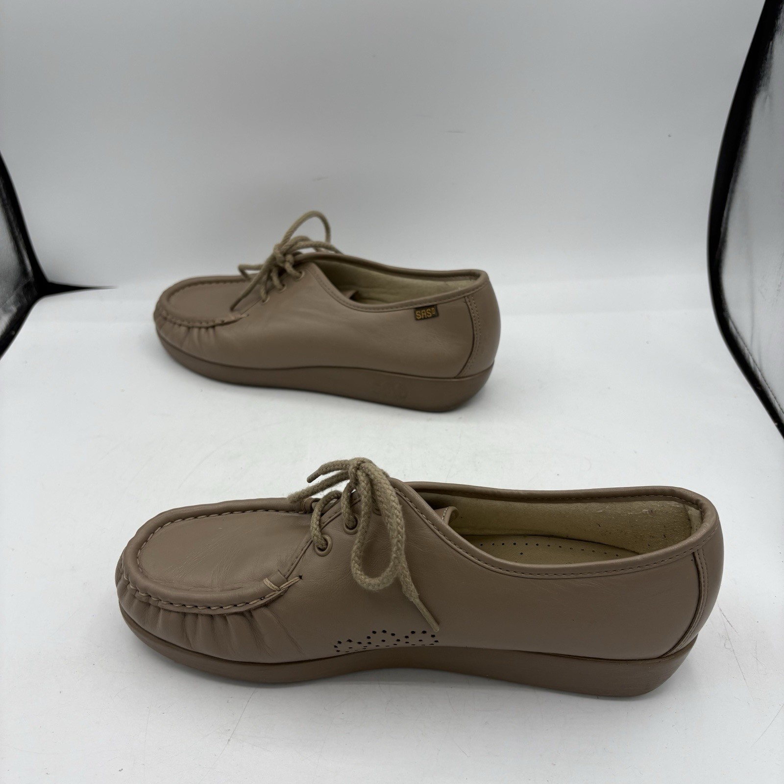 SAS Shoes Womens Size 9 Siesta Mocha Moc Toe Oxford Comfort Handsewn USA