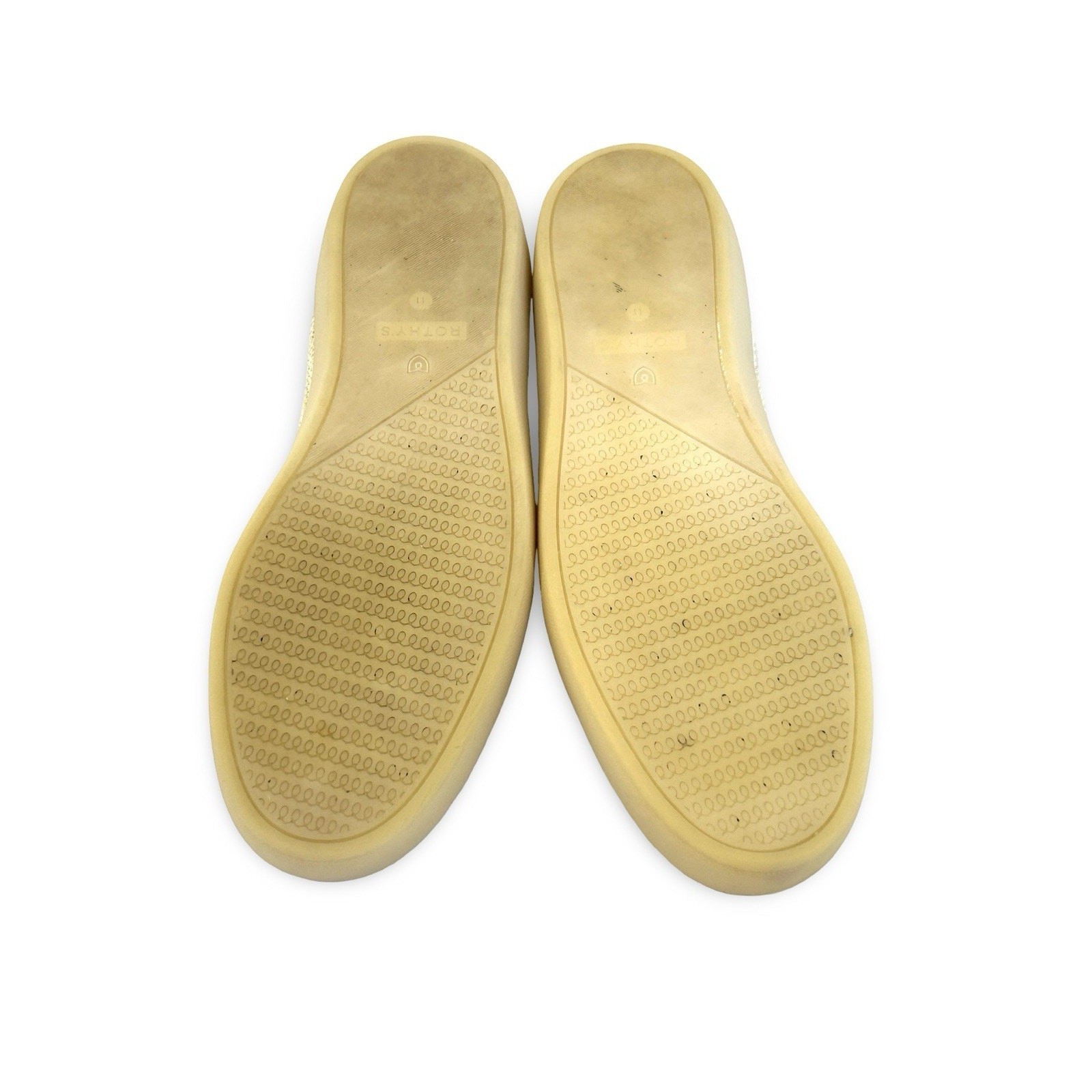 Rothys The Original Hemp Slip On Sneaker Womens Size 11 Ivory Coconut Stripe