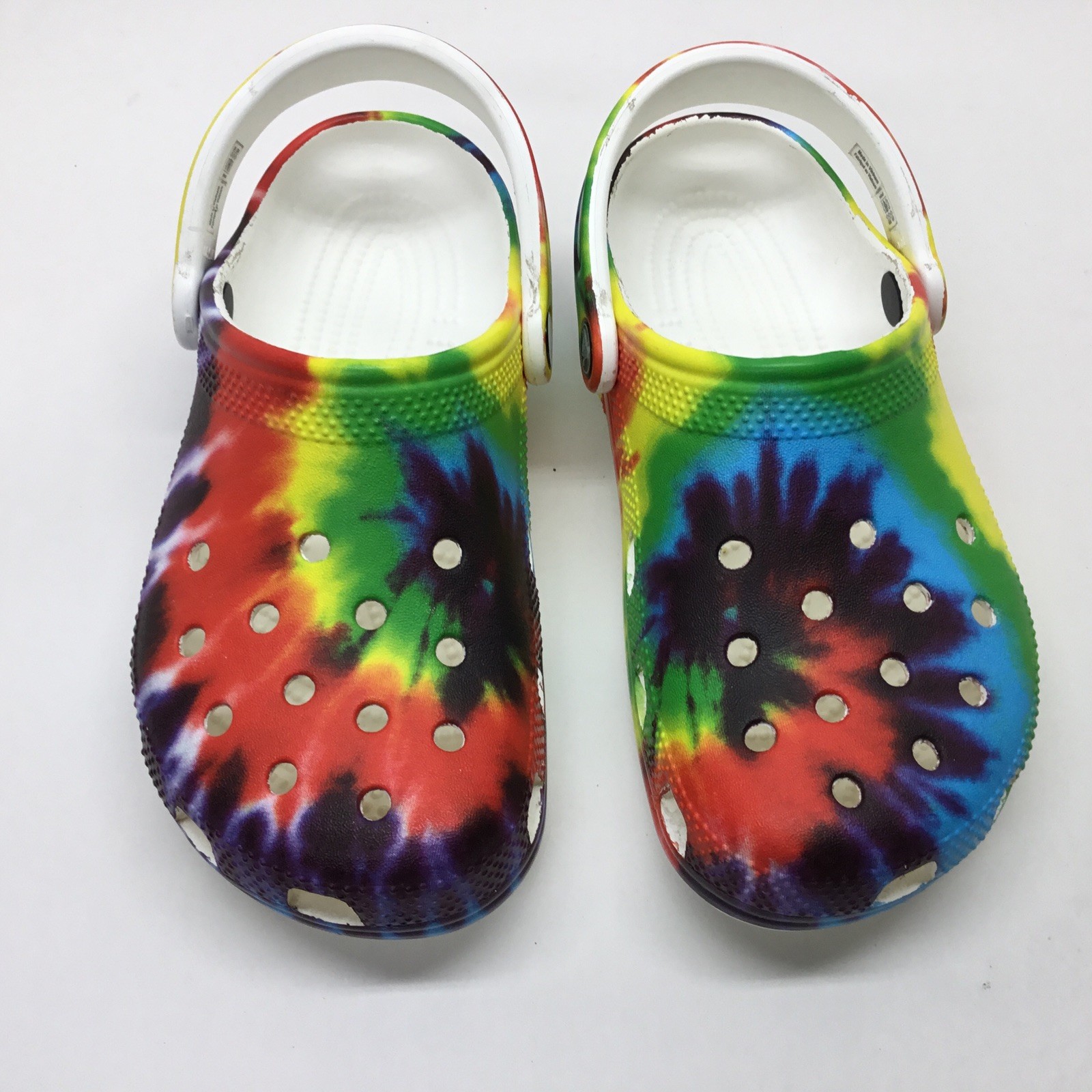 Crocs Tie Dye Multi Color Clog Slip On Shoes Size M4 W6 Colorful