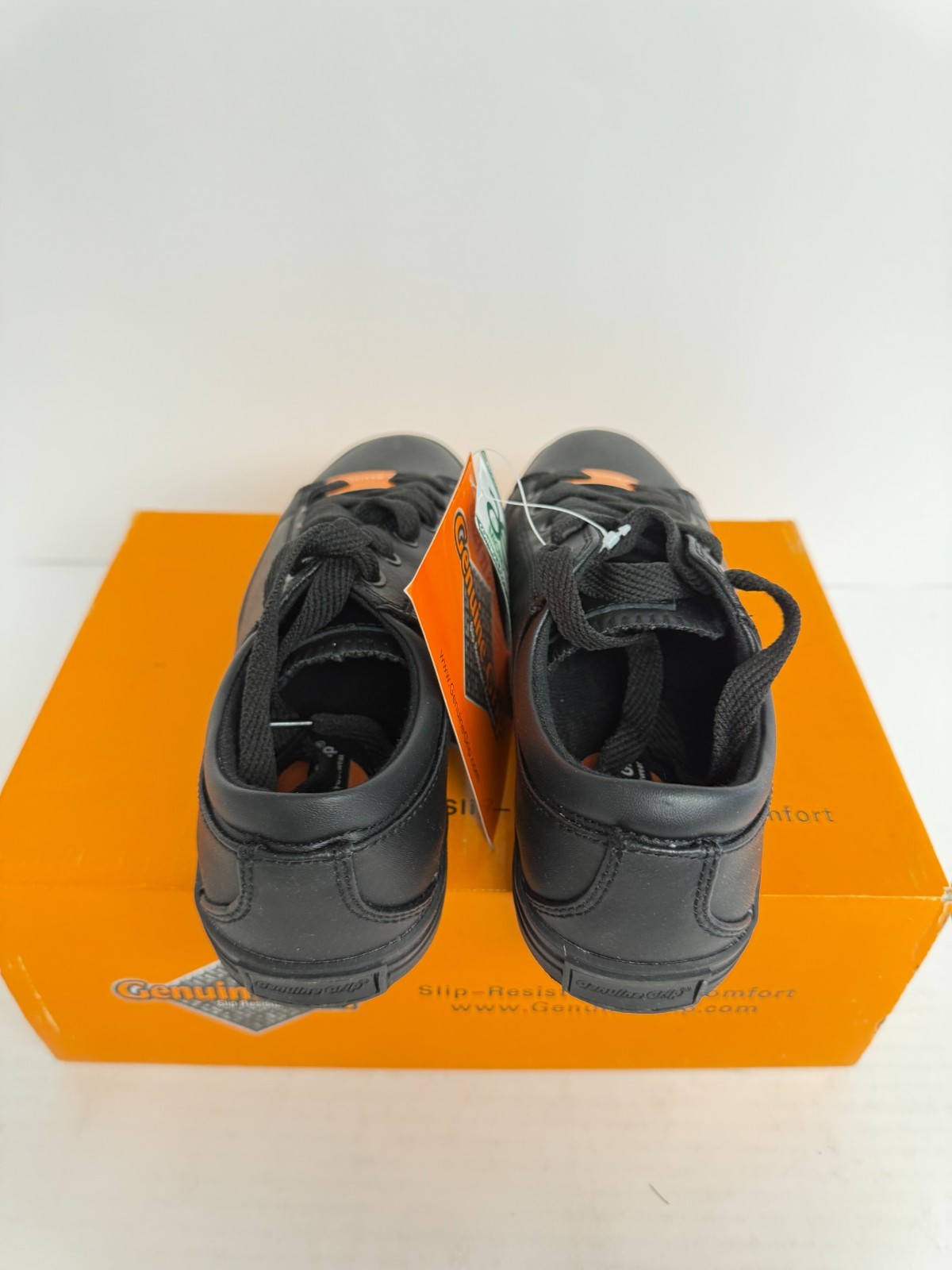 -5014 Genuine Grip Women S Slip-Resistant Retro Lace-up Work Shoes Black US 6