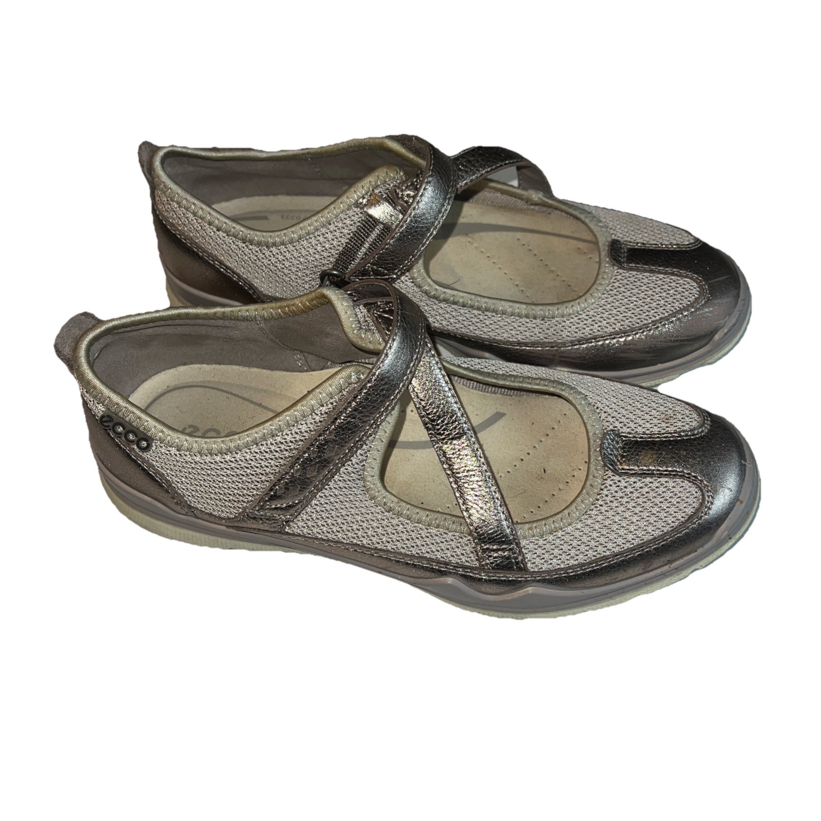 ECCO Women’s Lynx Mary Jane Fashion Gray Metallic Gravel 38