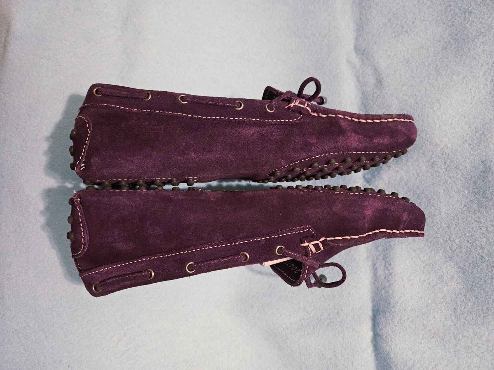 NWOB SOLDINI 1945 Made I Italy Plum/Deep Purple Suede Driving Loafers W’s 7.5