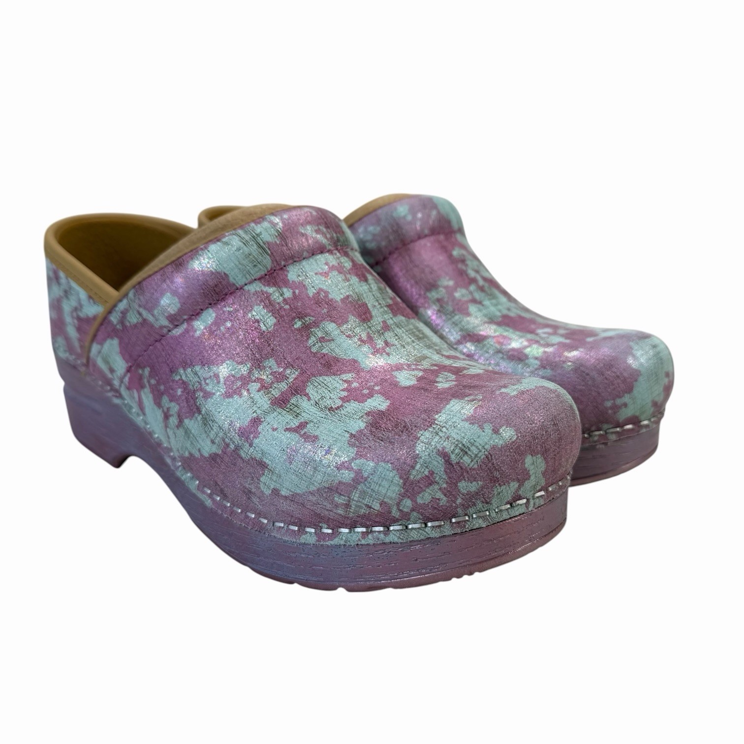 Dansko Pro Iridescent Candy Sky Clogs Women’s Sizes 37 – 39 EU Wide