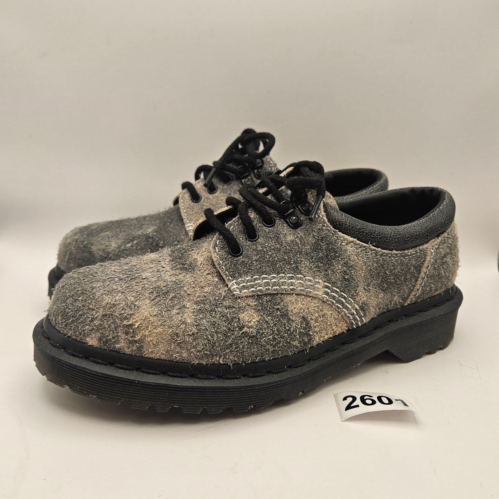 DR MARTENS WOMEN’S 7 STONEWASHED GREY 8053 NWOB SUEDE OXFORD