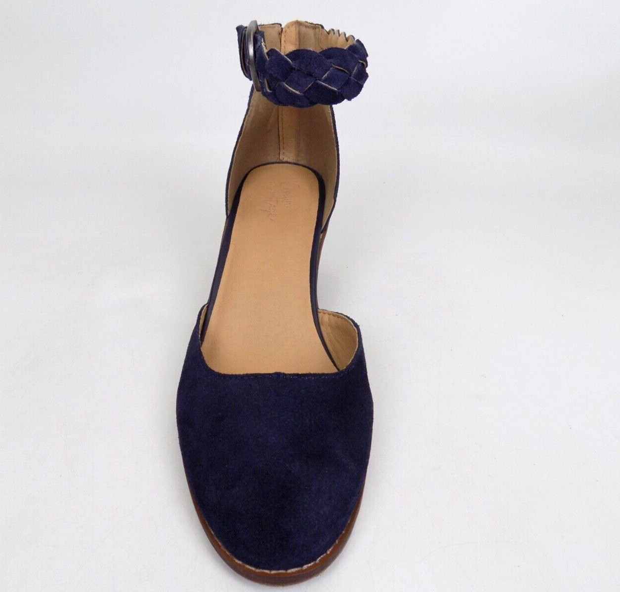 CROWN VINTAGE Women Lorelee Wedge Ankle Strap Comfort Shoes Size 8.5 M, Blue