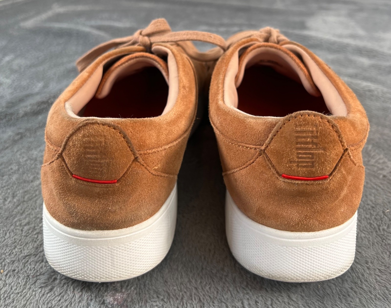 FitFlop Rally Womens Sneakers 8 Tan Brown Lace Up Low Top Casual Comfort Shoes