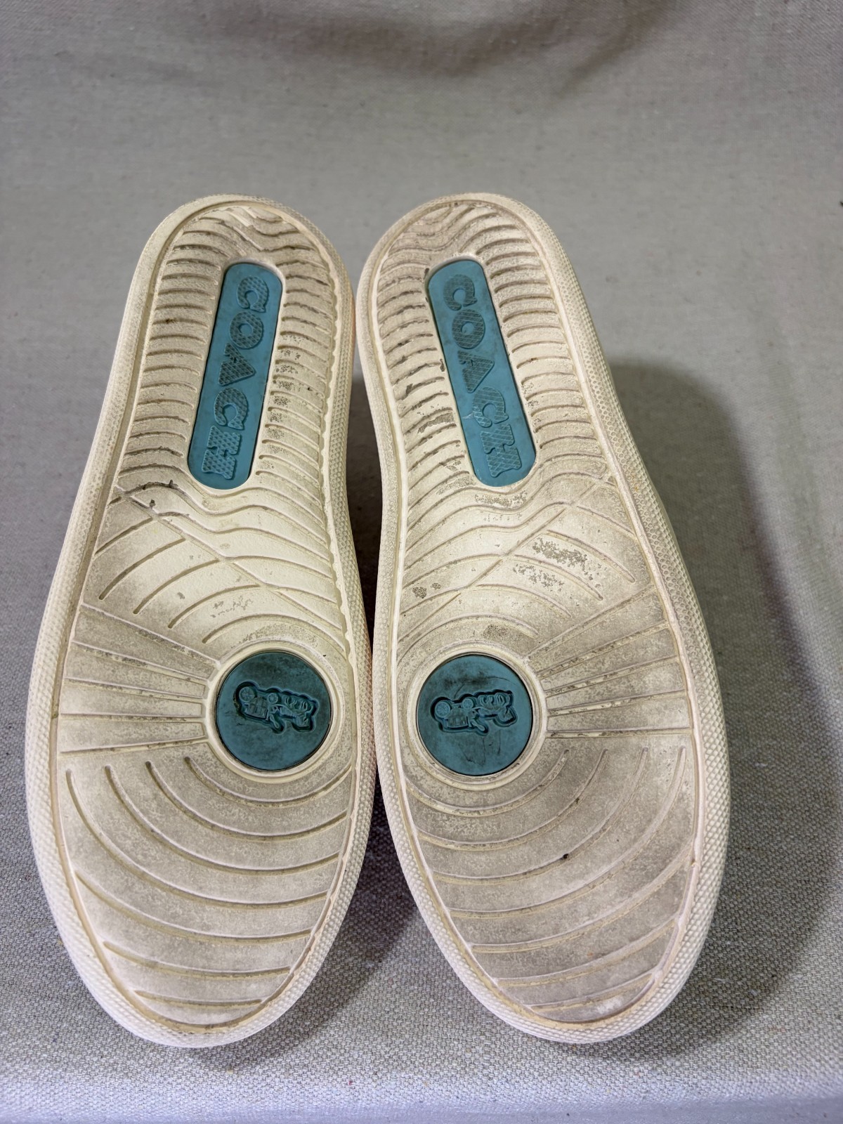 Coach CA448 Signature Canvas Slip-On Sneaker Women’s 5B Blue White