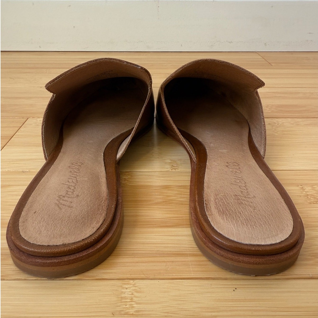 Madewell The Gemma Leather Mules Pointed Toe Brown Women’s Flats Size 8