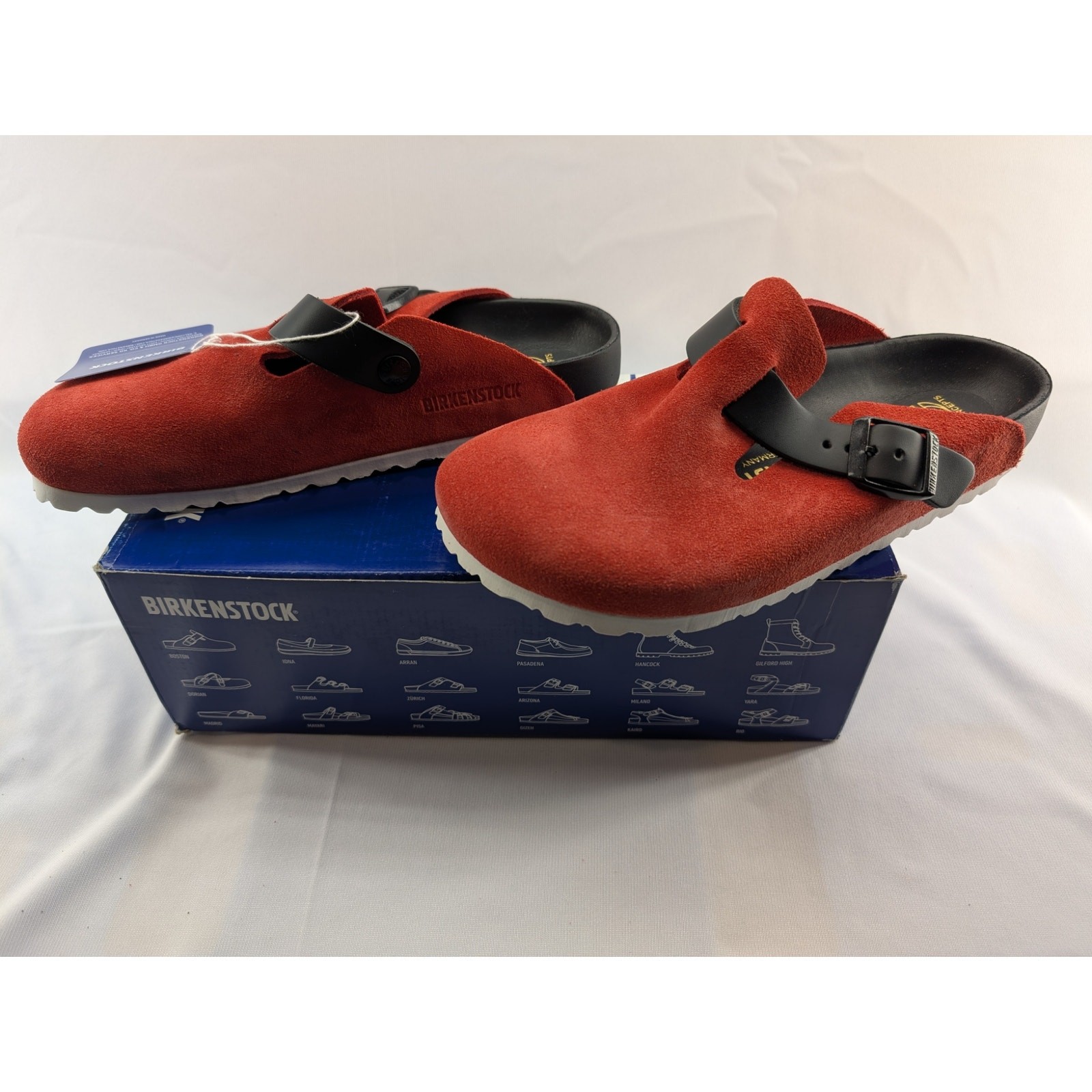 NWT Birkenstock x Concepts Boston BS Clog in Basic Red size EU 38 NARROW FIT