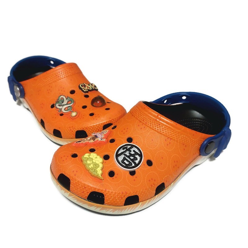 CROCS Dragon Ball Z Clogs Kids Size J4 Womens 6 DBZ Goku Slip On Sandals Shoes