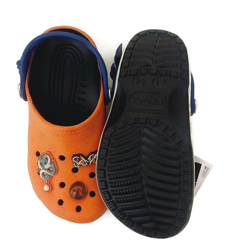 CROCS Dragon Ball Z Clogs Kids Size J4 Womens 6 DBZ Goku Slip On Sandals Shoes